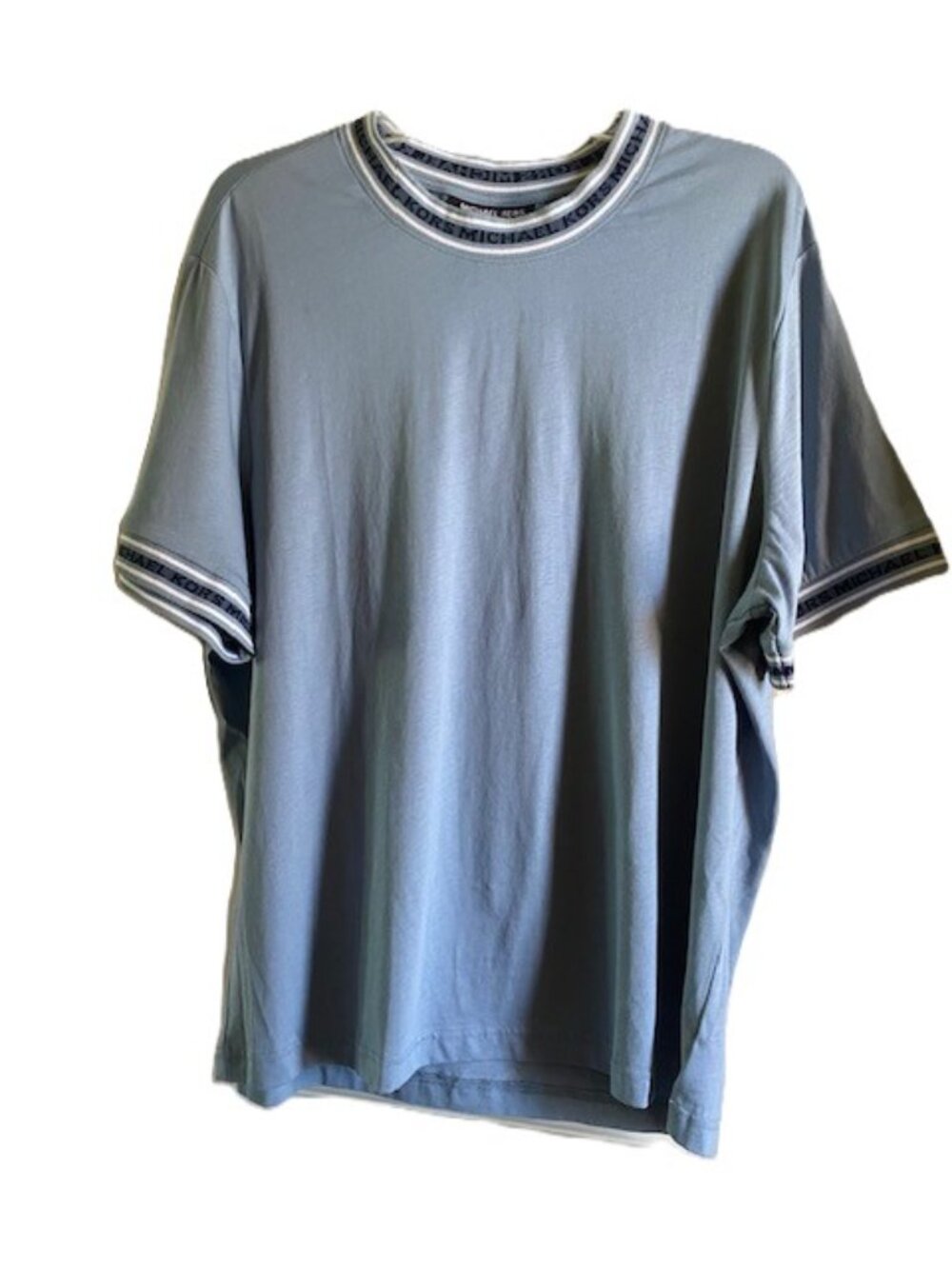 NEW Michael Kors Mens Signature T-Shirt Blue XL